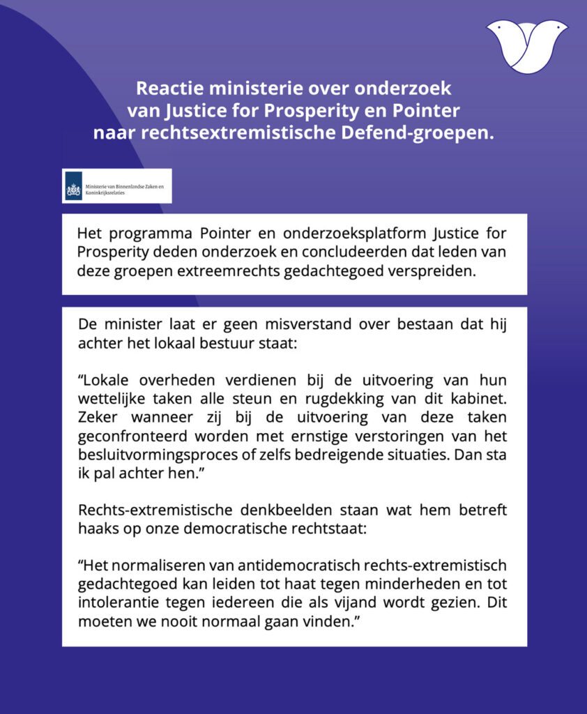 Reactie ministerie Defend